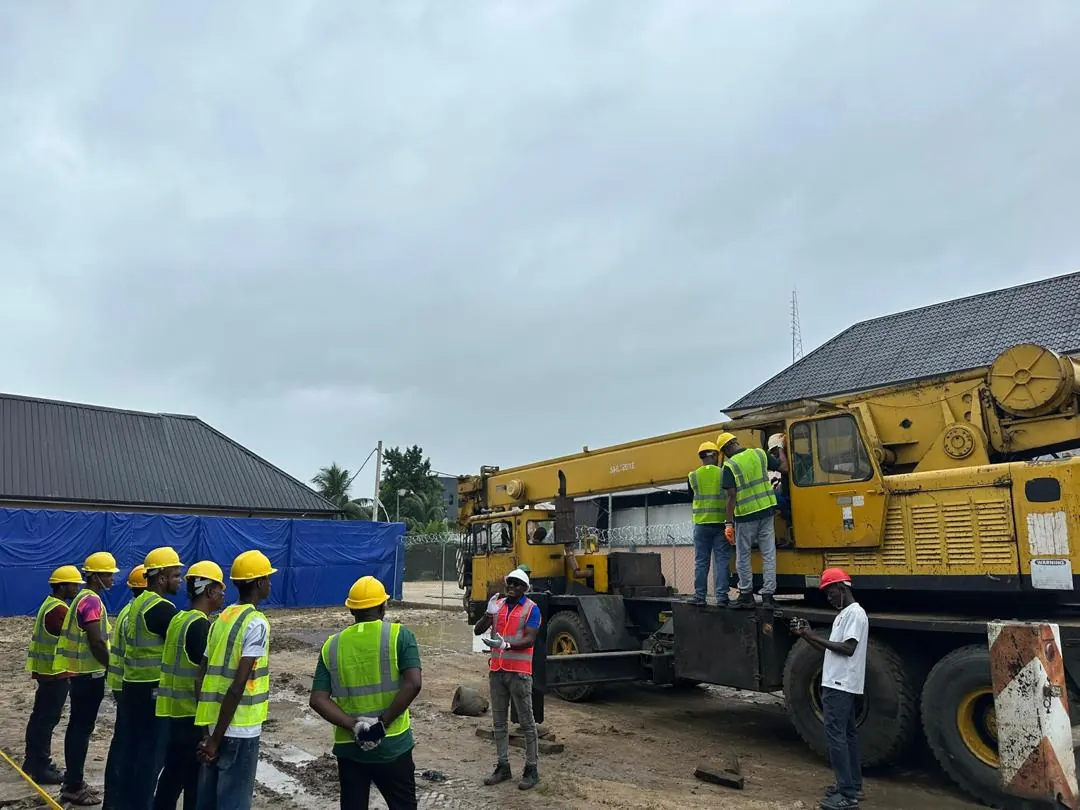 Earthoc trainees working with industrial equipment